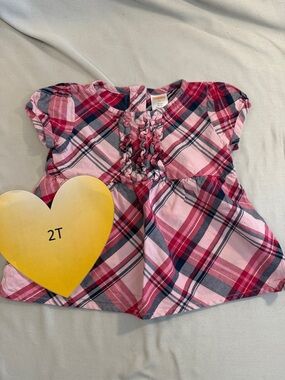 Gymboree Pink and Blue Plaid Kids Top
